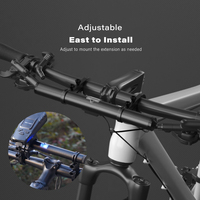 ZK40 MTB Handlebar Extender Bicycle Extension Bracket Bike Headlight Mount Bar Gopro Phone Holder Support Rack Handlebar Adapter