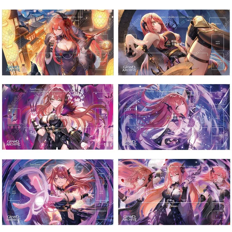 

Grand Archive Tristan Series 600x350mm Card Grid Single Player Playmat Grand-library-league Rubber Board Game Card Mat Toy Gift