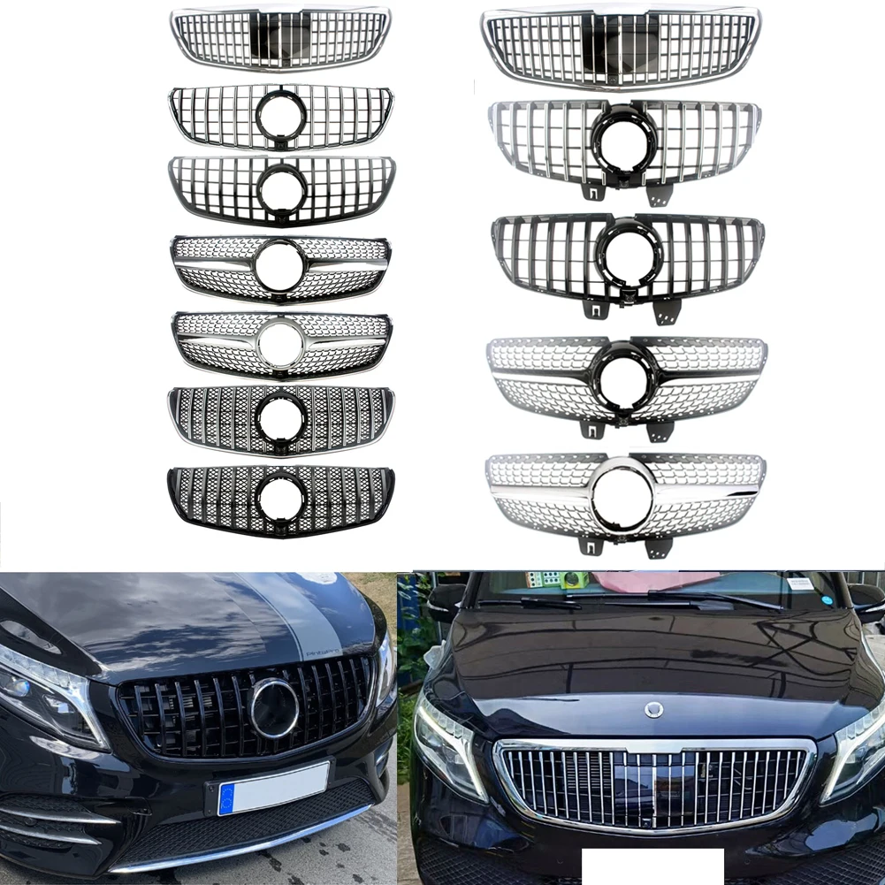 

Aftermarket Pre Facelift GT Panamericana Grill For Mercedes Benz V-Class W447 V220D V250 V260 MPV LCI Van 2016-2020 2021-2025