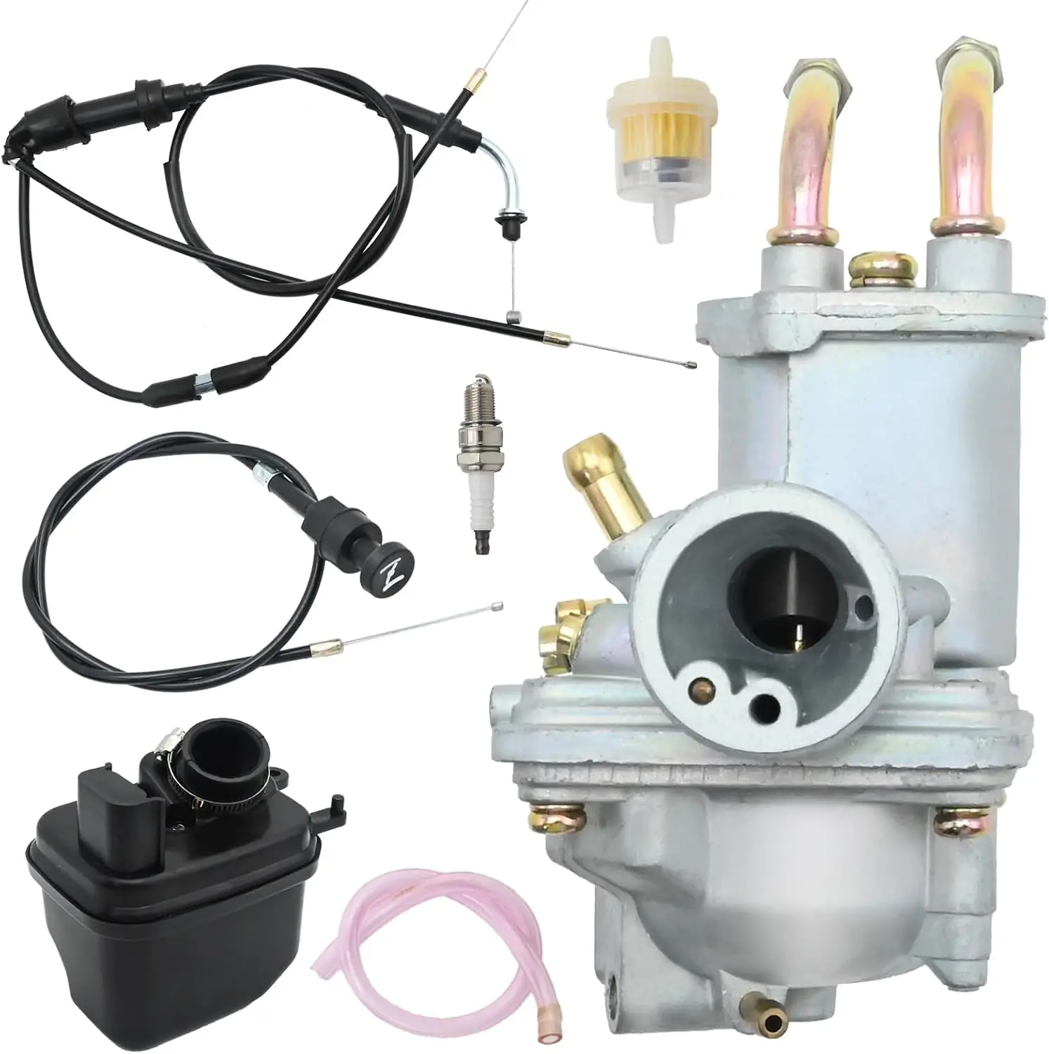 Carburetor Replacement for Yamaha Y-Zinger 50 1981-UP Peewee PW50 1990-UP 50cc with Air Filter Fuel Filter Throttle Choke Cable