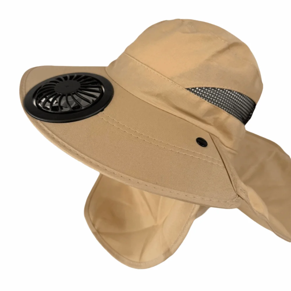 Breathable Solar Powered Fan Hat Adjustable Solar Rechargeable Sun Shade Hat Long Lasting Portable UV Protection Hat Fishing