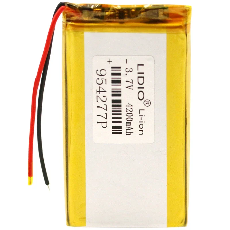 954277   4200 мАч 3,7 В литий-полимерный аккумулятор большой емкости GPS-тестер мобильный аккумулятор