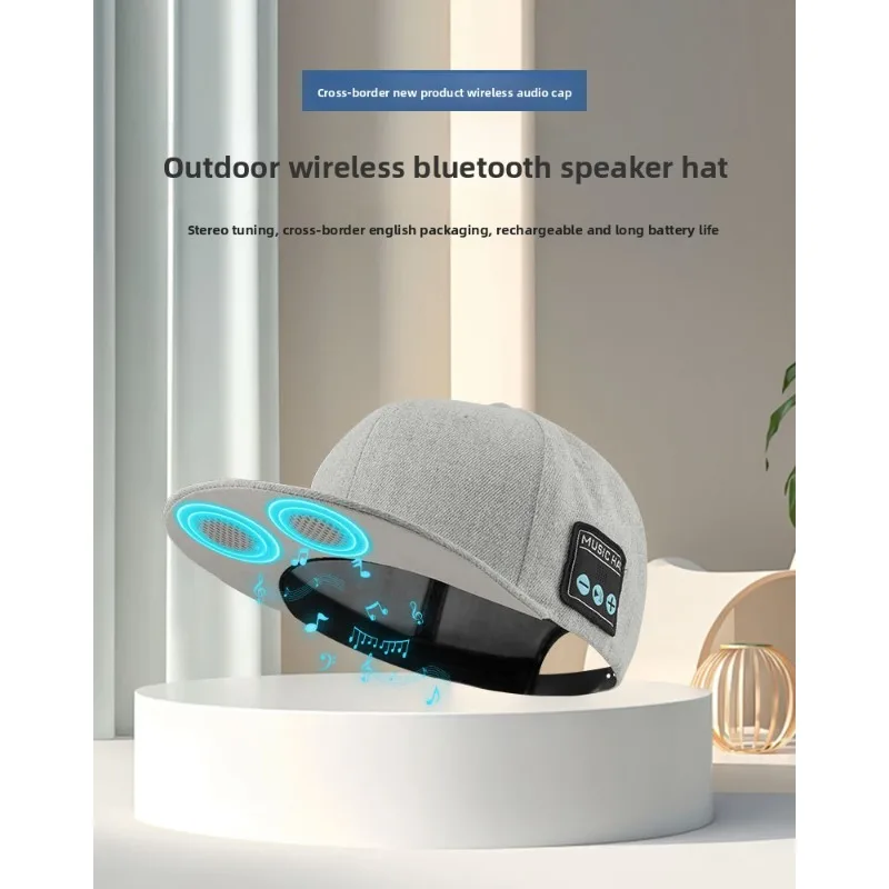 Cappello Bluetooth con Altoparlante Wireless, Cappello Audio per Attività Sportive all'Aperto, Doppio Altoparlante Bluetooth 5.4, Leggero e Confortevole, Funzione Vivavoce
