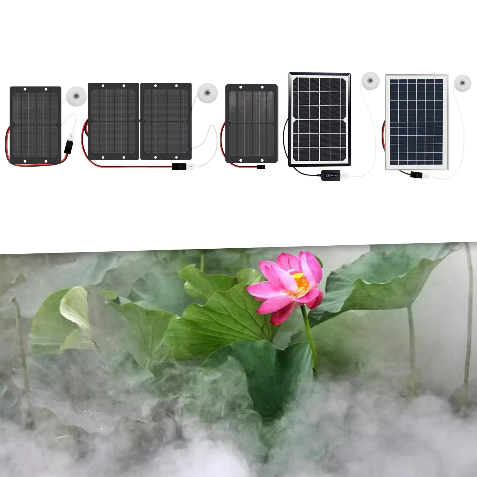 เครื่องทําความชื้นแผงโซลาร์เซลล์แบบพกพา, USB Mini Atomization Spray Humidifier สําหรับบ้าน