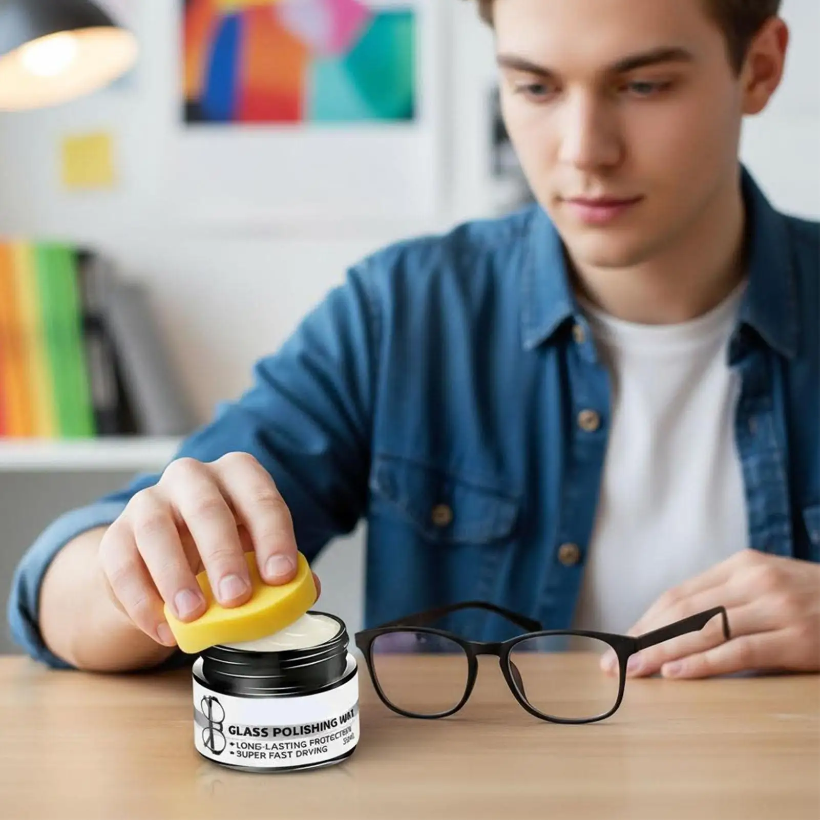 Eye Glass Scratch Remover Repair Cleaning Paste Quick Eyeglass Scratch Polishing Kit for Windshield Camera Screen Phone Tablet