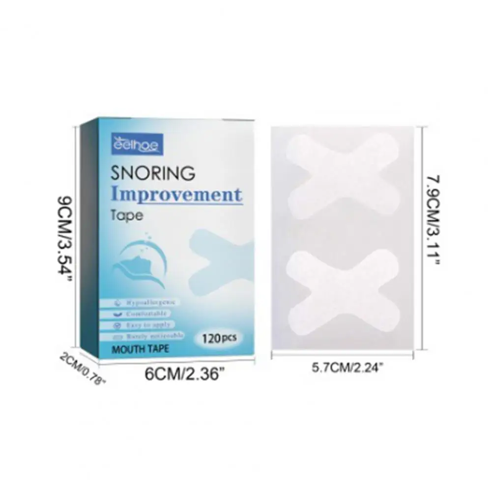 Effective Snoring Solution 120pcs Sleep Strips Non-woven Fabric Anti-snoring Tapes for Nights Nose Mouth Band for Adults