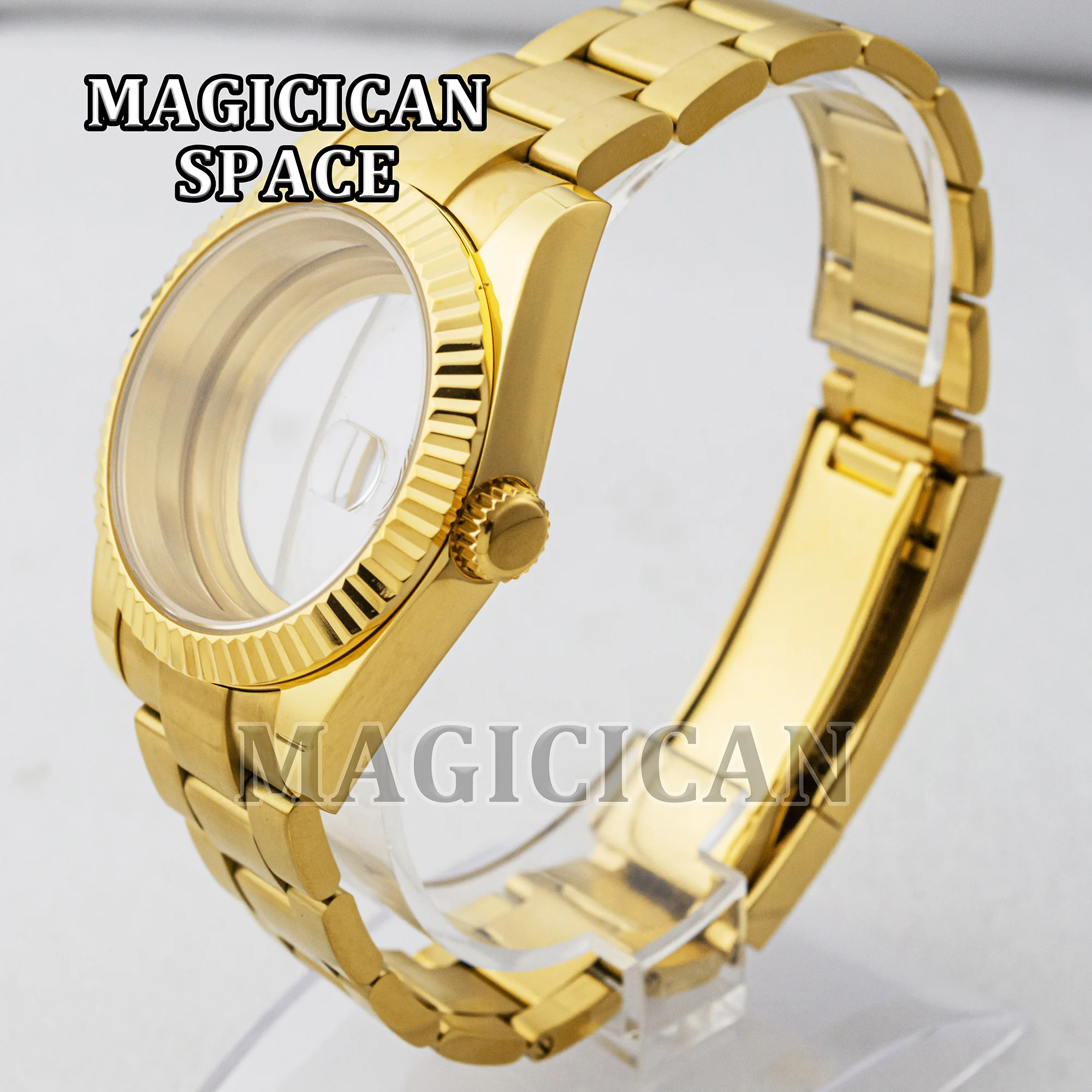 Men NH35 Case Bracelet Sapphire Glass Waterproof Stainless Steel Case for Datejust Mod Parts Case Strap NH34/NH35/NH36 Movement