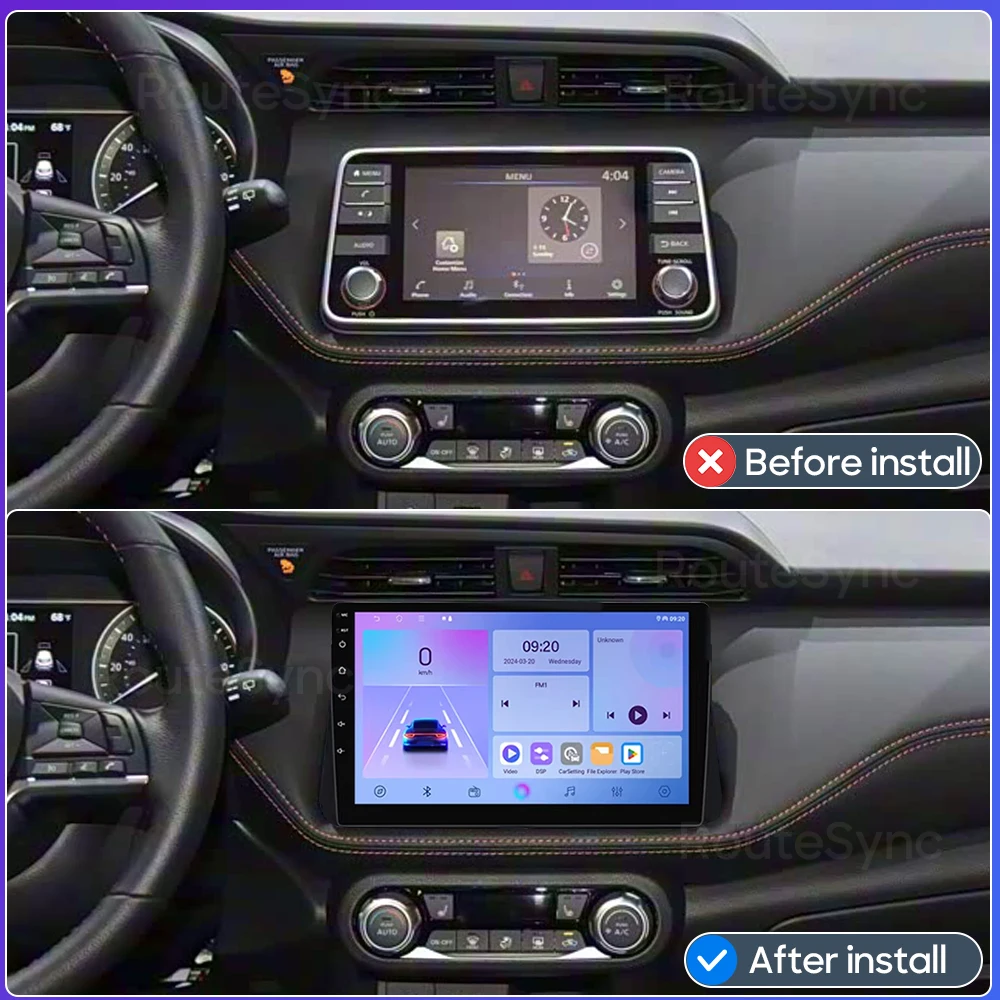 Android 15 Car Radio Carplay Auto Multimedia Video Stereo GPS 2din Navigation For Nissan Kicks Micra Versa Almera 2014 - 2021 BT