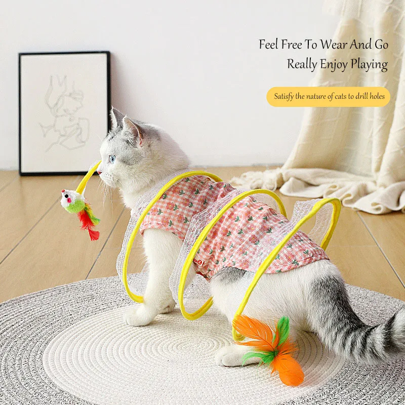 

Foldable Interactive Coil Spiral Toy for Cat Colorful Springs Tunnel Toy Pet Products Supplies Cat Training Supplies Accessories