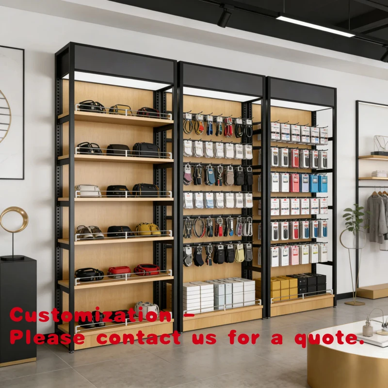 custom.Customized Wooden Shelves Supermarkets Single-sided Display Wine Racks Retail Stores Store Racks