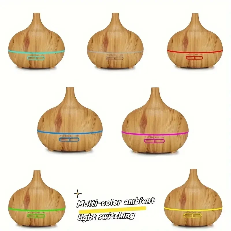 16.9oz Ultrasonic Diffuser with 6 Essential Oils, Cool Mist Humidifier for Large Rooms & Bedrooms, Aromatherapy, Quiet Operation