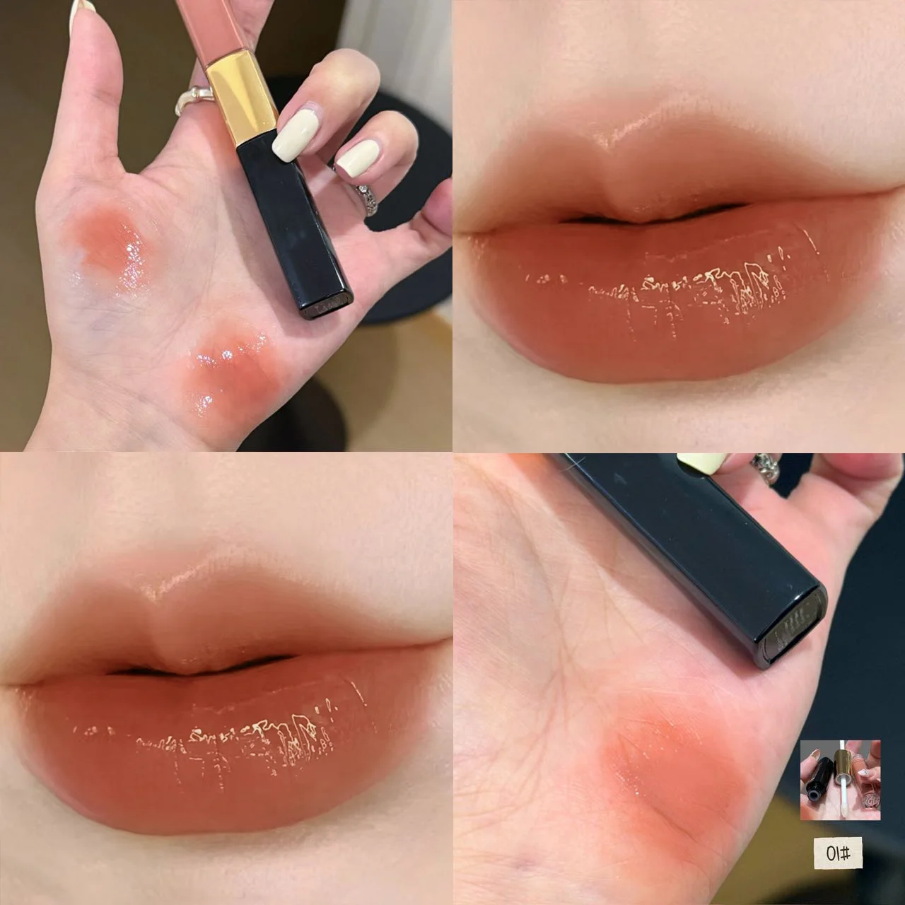 Hgn Doppelseitiger Matter und Glänzender Lipgloss Weicher Matter Taufrischer Glanz Langanhaltende Farbe Aufhellender Hautton Vielseitige Make-up-Stile – Detail 5