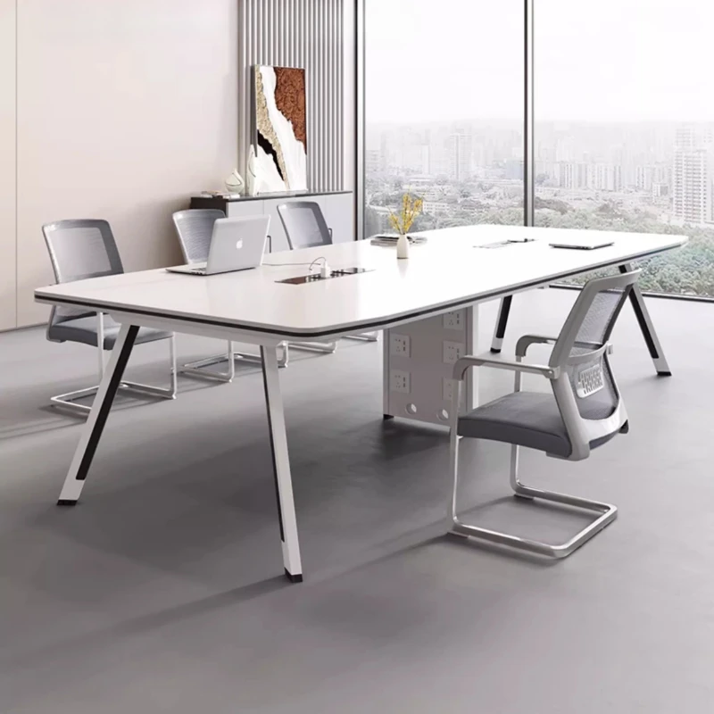 Interior luxury Conference table Modern simple negotiation Long table Training table Small office mesa para oficina reuniones