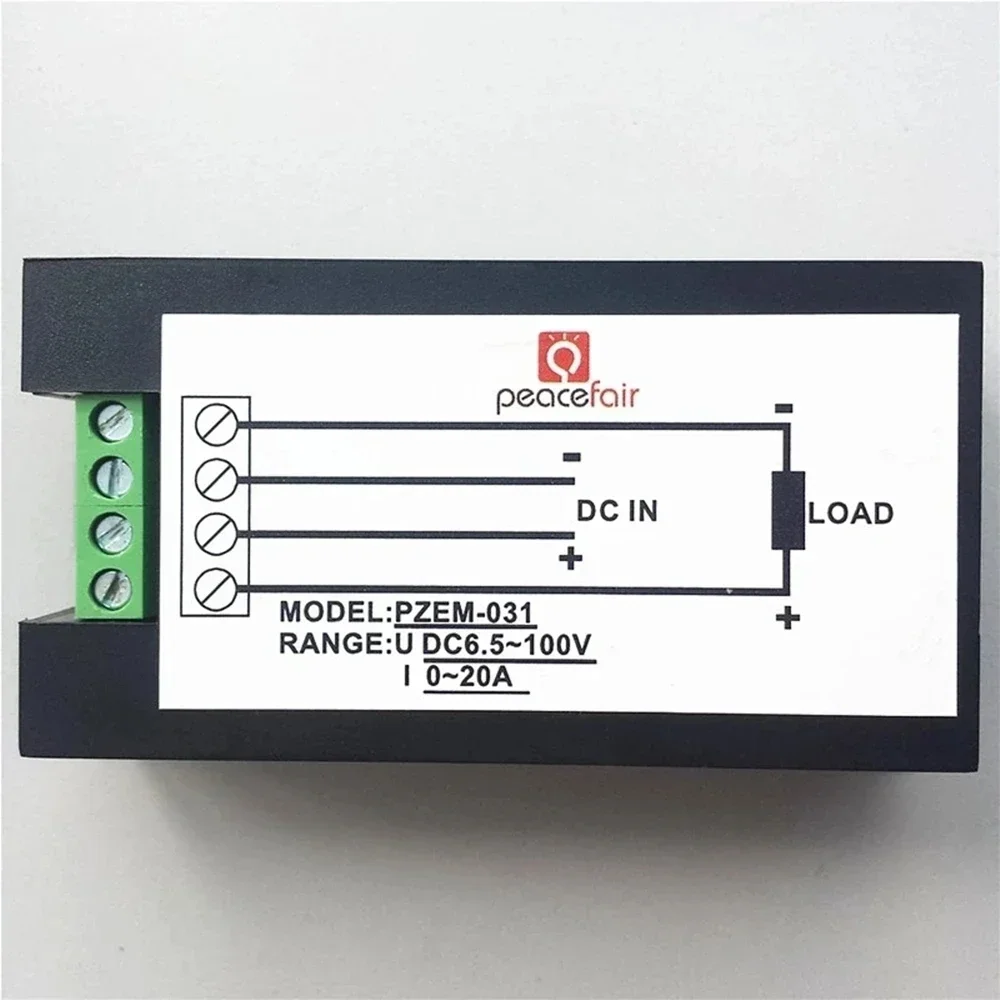 Digital Wattmeter e voltímetro, LCD Tensão Atual Poder Consumo de Energia Medidor, DC 6.5-100V, 4in 1, PZEM-031