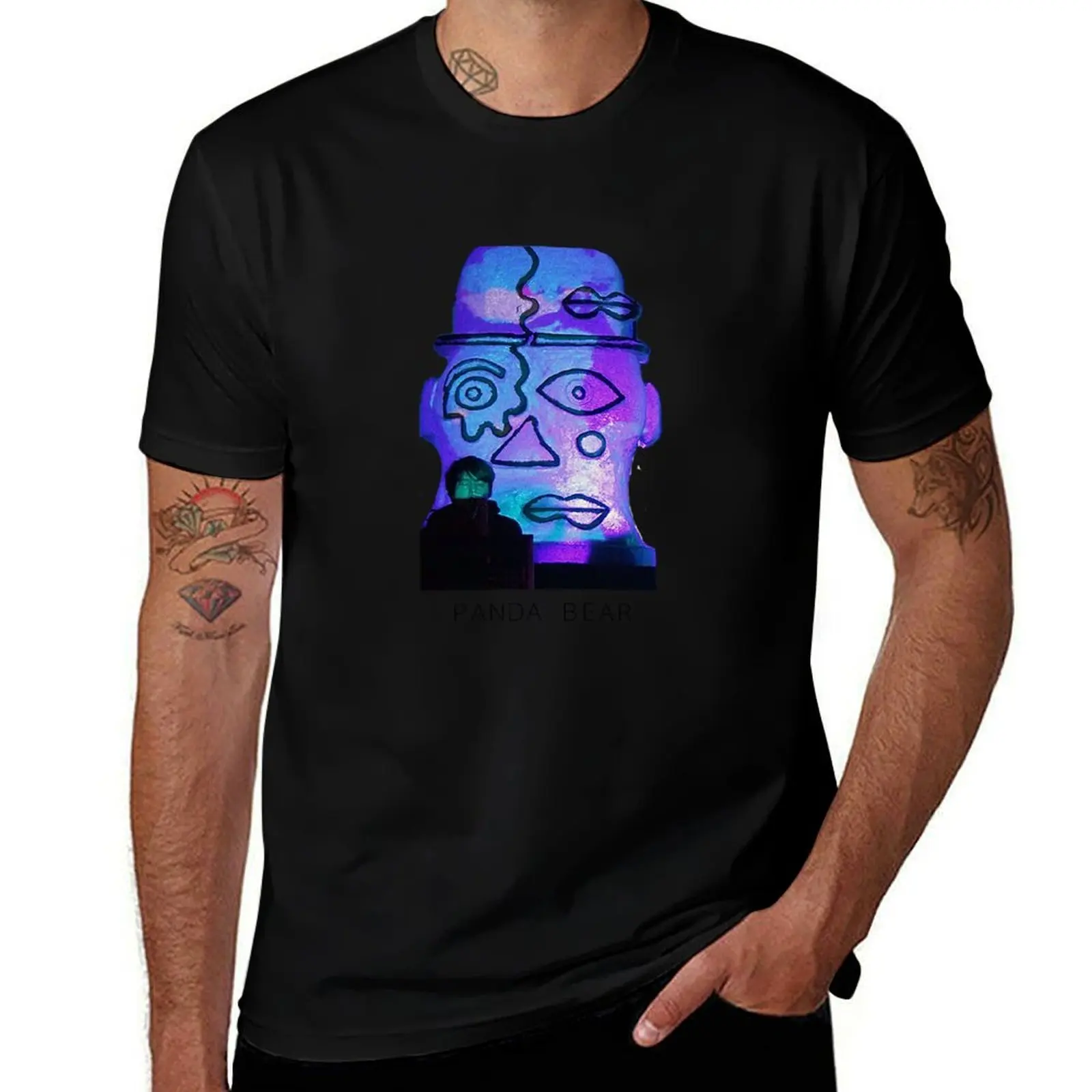 Panda Bear Statue T-Shirt Plus Size Quick Dry Sports Tee