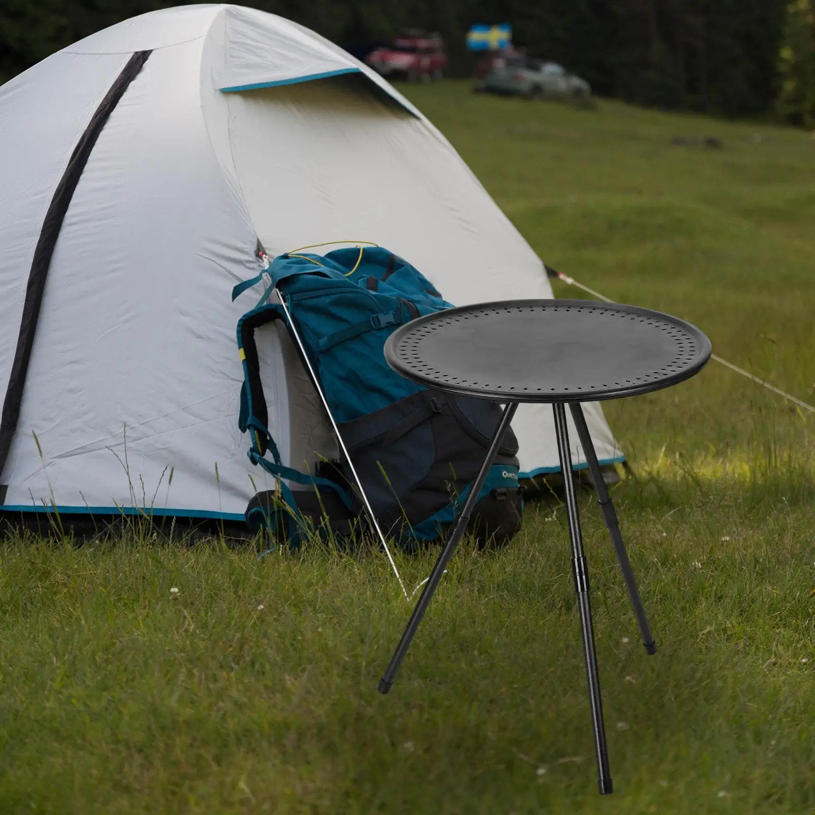 Campingtafel Ronde draagbare afneembare strandtafel voor grillwandelingen binnen