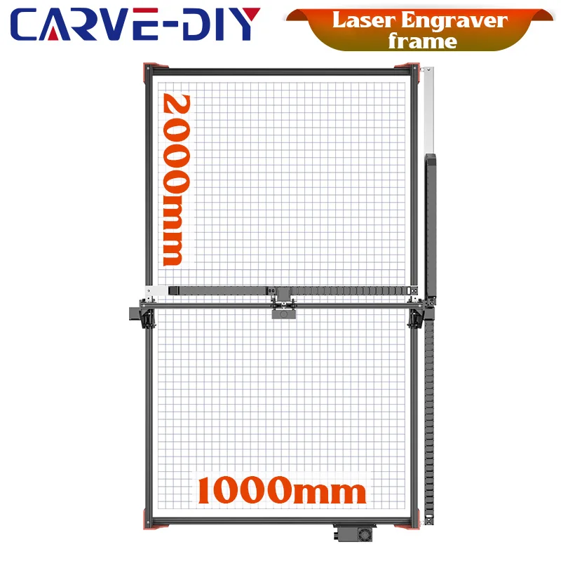 

CARVE-DIY Laser Engraver And Cutting Machine Frame Parts Pmw Control Ttl Working Area 1000x2000mm Cnc Wood Router Kit