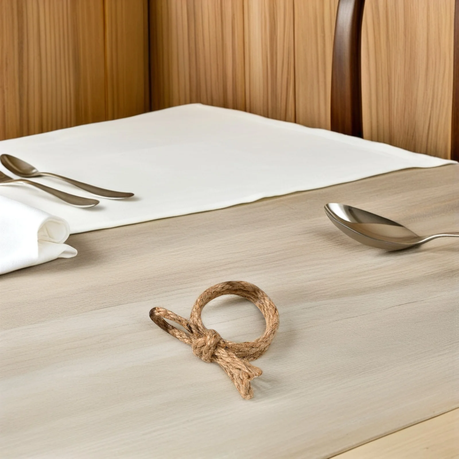 

6pcs Bowknot Rings Handmade Jute Holders Natural Rustic Decorative Buckles For Wedding Banquet Holiday Farmhouse Burlap Napkin