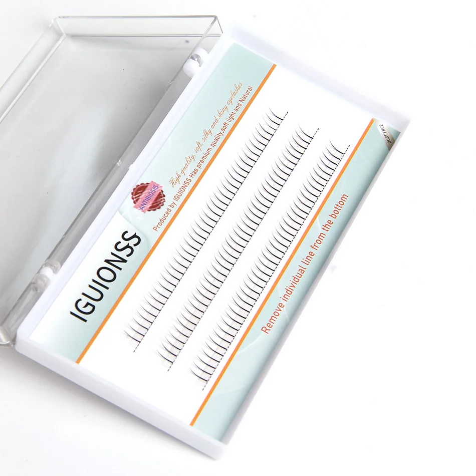 IGUIONSS A Shape Bottom Lower Lash (5-6mm) Natural Individual False Eyelash Extension Soft Handmade Bottom Lashes Clusters