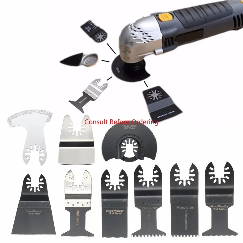 

12Pcs/Set Mix Oscillating Tool Saw Blades Accessories For Metal Wood Softer Plastics Drywall Fiberglass Stone Ceramic Tile Etc