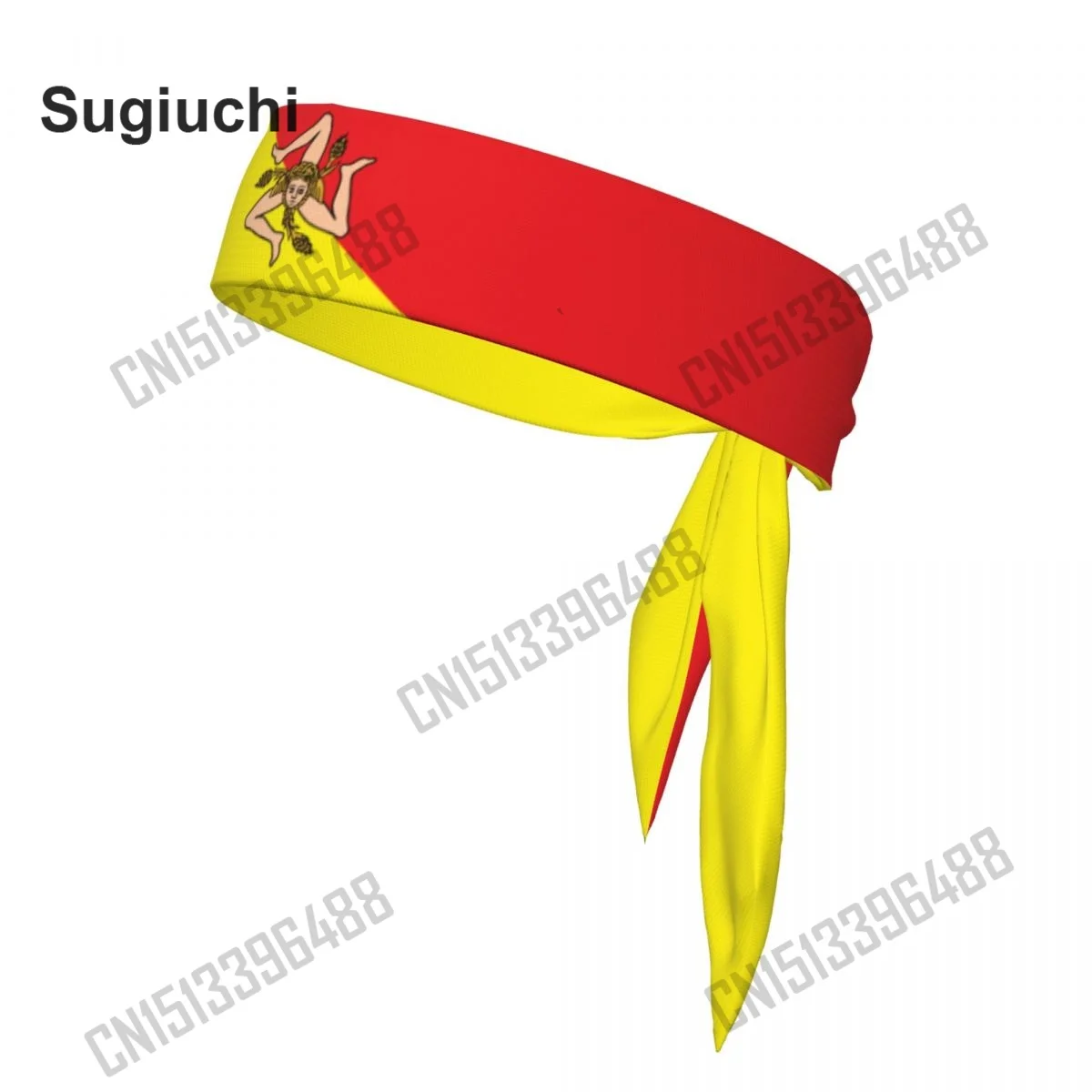 

Sicily Sicilia Tie Headband for Men Women Adjustable Sports Sweatband Head Ties for Yoga Soccer Running Basketball Cycling
