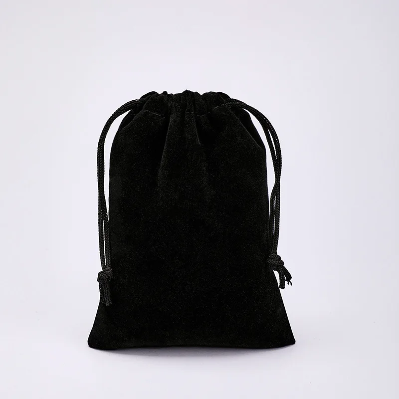 Retail from 1 pc 10x25 15x30 20x30 25x35 cm Large Big Size Black Velvet Drawstring Bag Pouch For Packaging Display Gift Bags