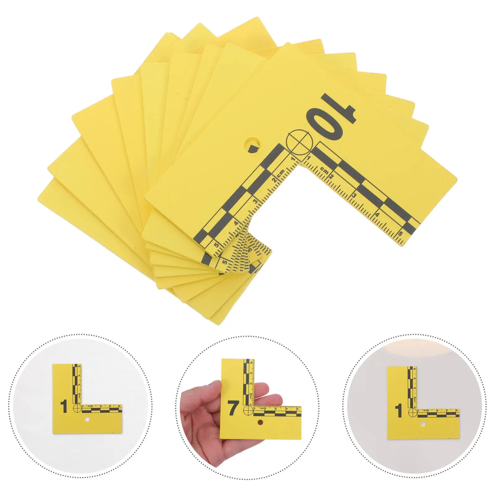 Lot de 10 marqueurs d'épreuves numérotés en forme de L, étanches, pour l'identification et la numérotation des lieux de défaillance (règles d'identification pour la police)
