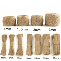 1mm-12mm Natural Jute Burlap Rope Cord String For Weddings Belt Strap Floristry Party Gardening Decoration DIY Gift Packing