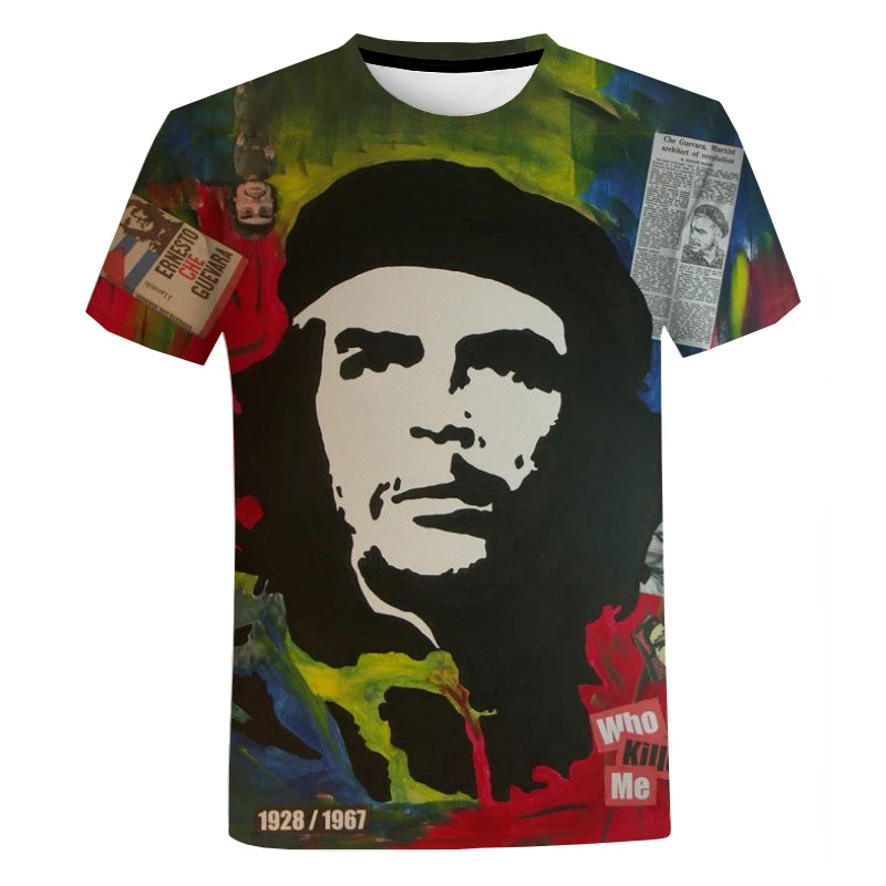 Newest Men Fashion 3D Great Famous Hero Che Guevara Printed T-shirt Summer Hot Sale Cool Trendy Casual Oversized T Shirts