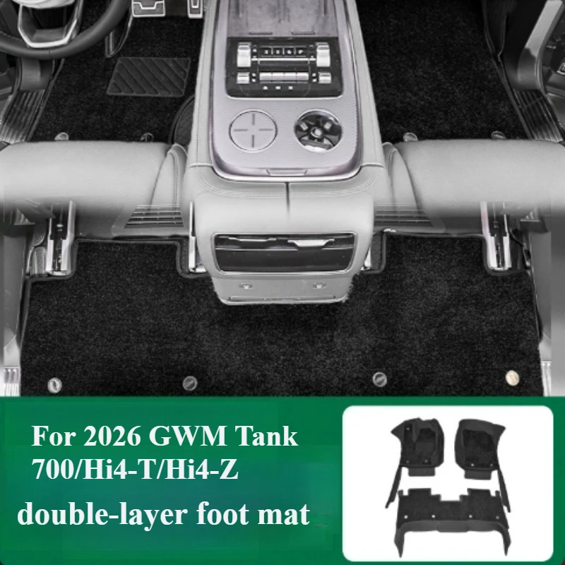 For 2026 GWM Tank 700/Hi4-T/Hi4-Z Fully enclosed double layered floor mats anti fouling wear-resistant anti slip floor mats