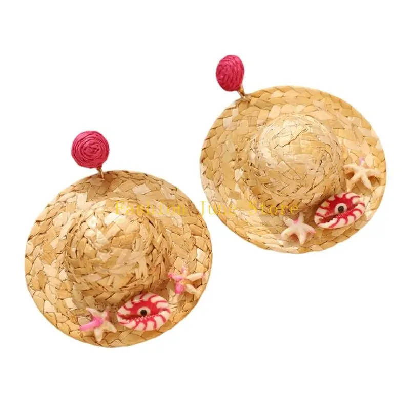 N5KA Bold Bohemian Statement Earrings Alloy Construction Vibrant Colors Unique Dangle Ear Studs For Party Or Travel