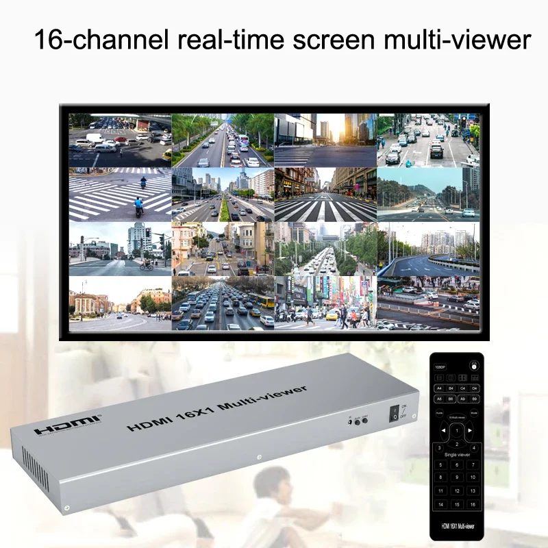 16x1 HDMI Multi-viewer 4 8 16 Way Multi Screen Splitter Video Multiplexer 16 In 1 Out 1080p for Camera Laptop PC To TV Monitor