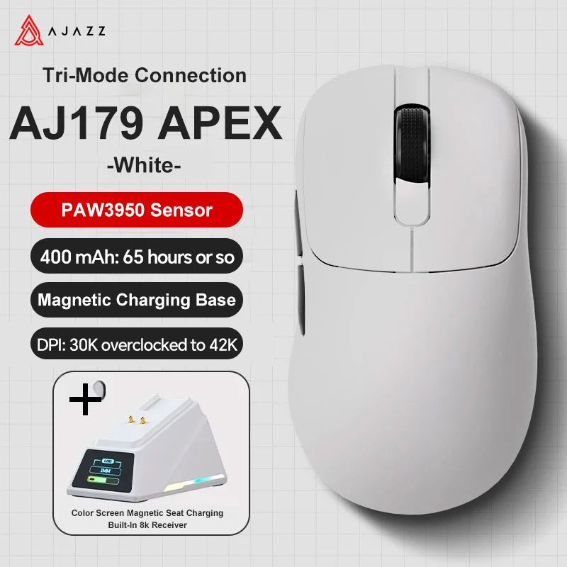 AJAZZ AJ179 APEX PAW3950 8Khz Wireless Gaming Mouse with Magnetic