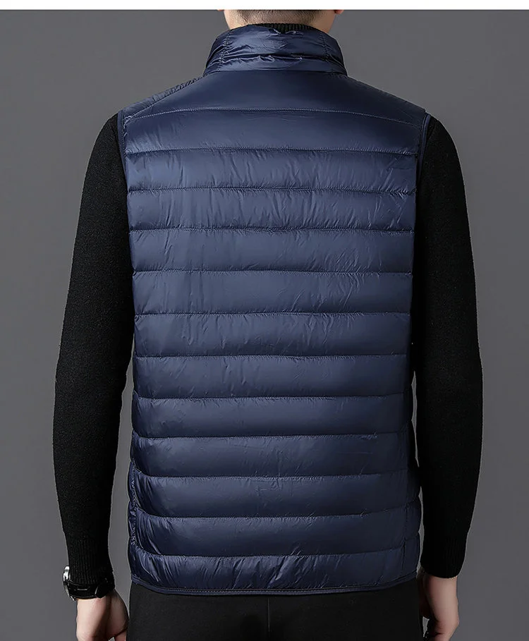 2025 Men' Sleeveless Vest Jackets Winter Fashion Male Cotton-Padded Vest Coats Men Stand Collar Warm Waistcoats Clothing 5XL