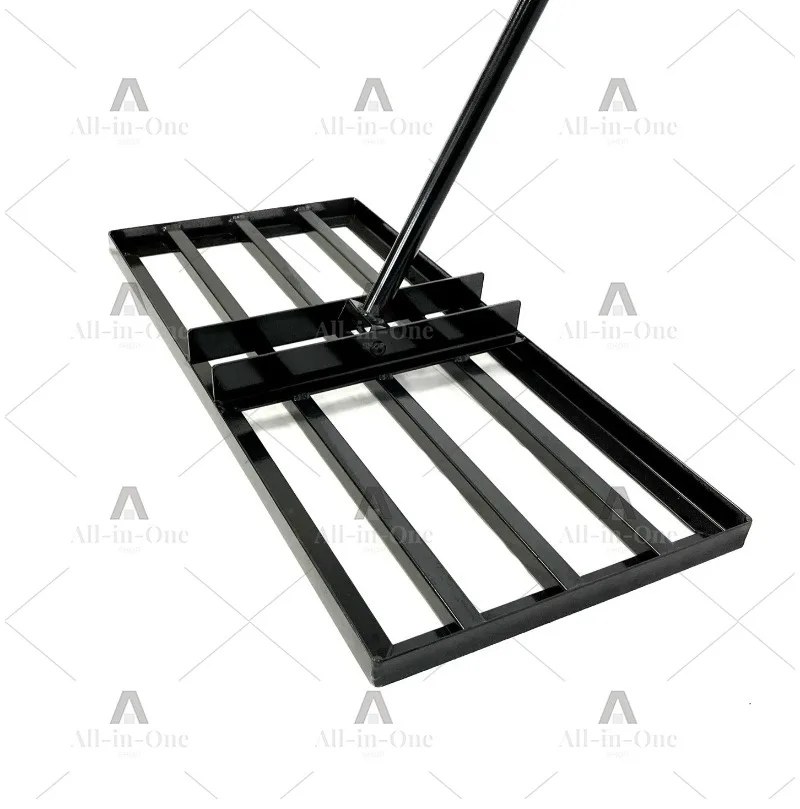 Metal Lawn Leveling Rake Heavy Duty Lawn Level Tool with Adjustable Long Handle