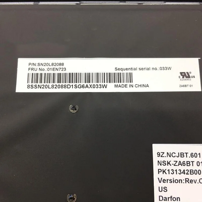 f  01EN682 FOR Lenovo Thinkpad T470S 13 Gen 2 Laptop US English Backlit Keyboard