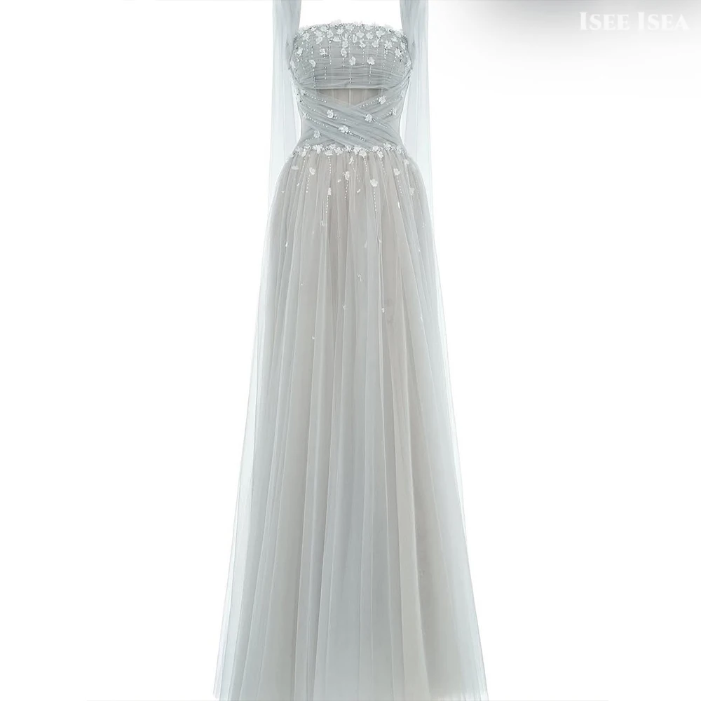 シンプルなイブニングドレスキラキラスクエアカラービーズ Vestidos デ ガラチュールエレガントウエディングドレス特別な日のドレス 2025 カスタマイズ
