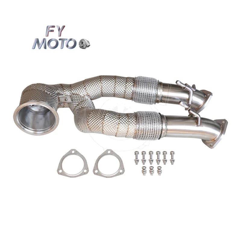 For AUDI TTRS 8J 2009-2014 RS3 8P 2011-2013 RSQ3 2.5 TFSI Downpipe with Heat Shield LB