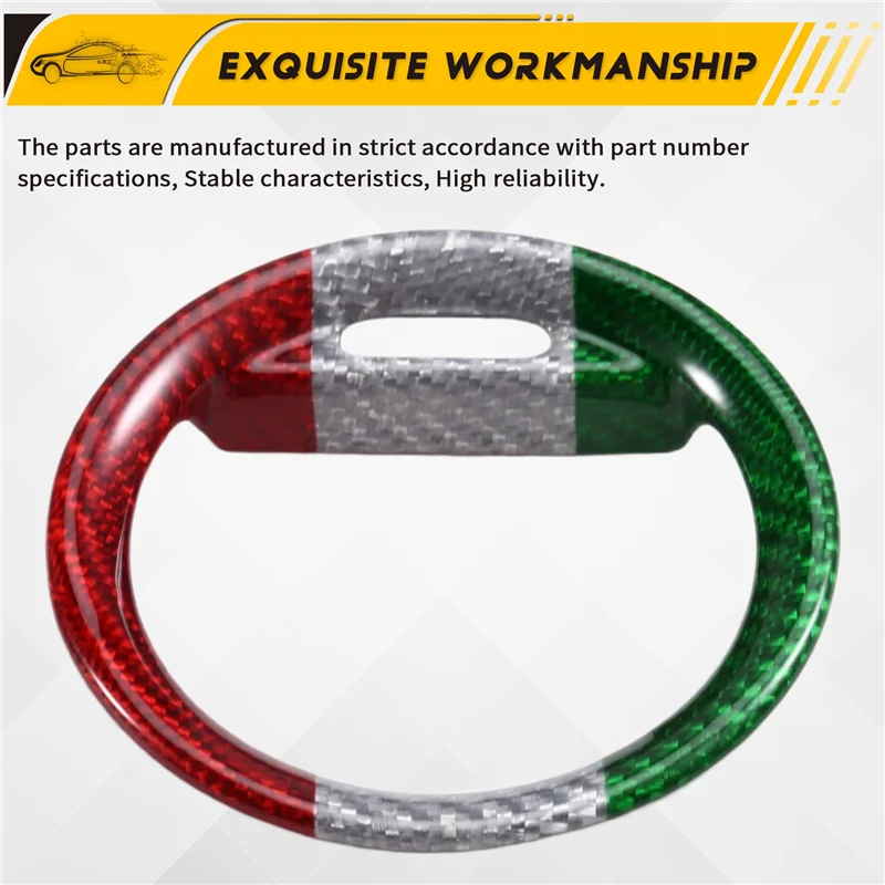 Excellent-Car Air Vent Panel Trim Air Vent Decorative Frame Carbon Fiber For Fiat 500 Car Accessories