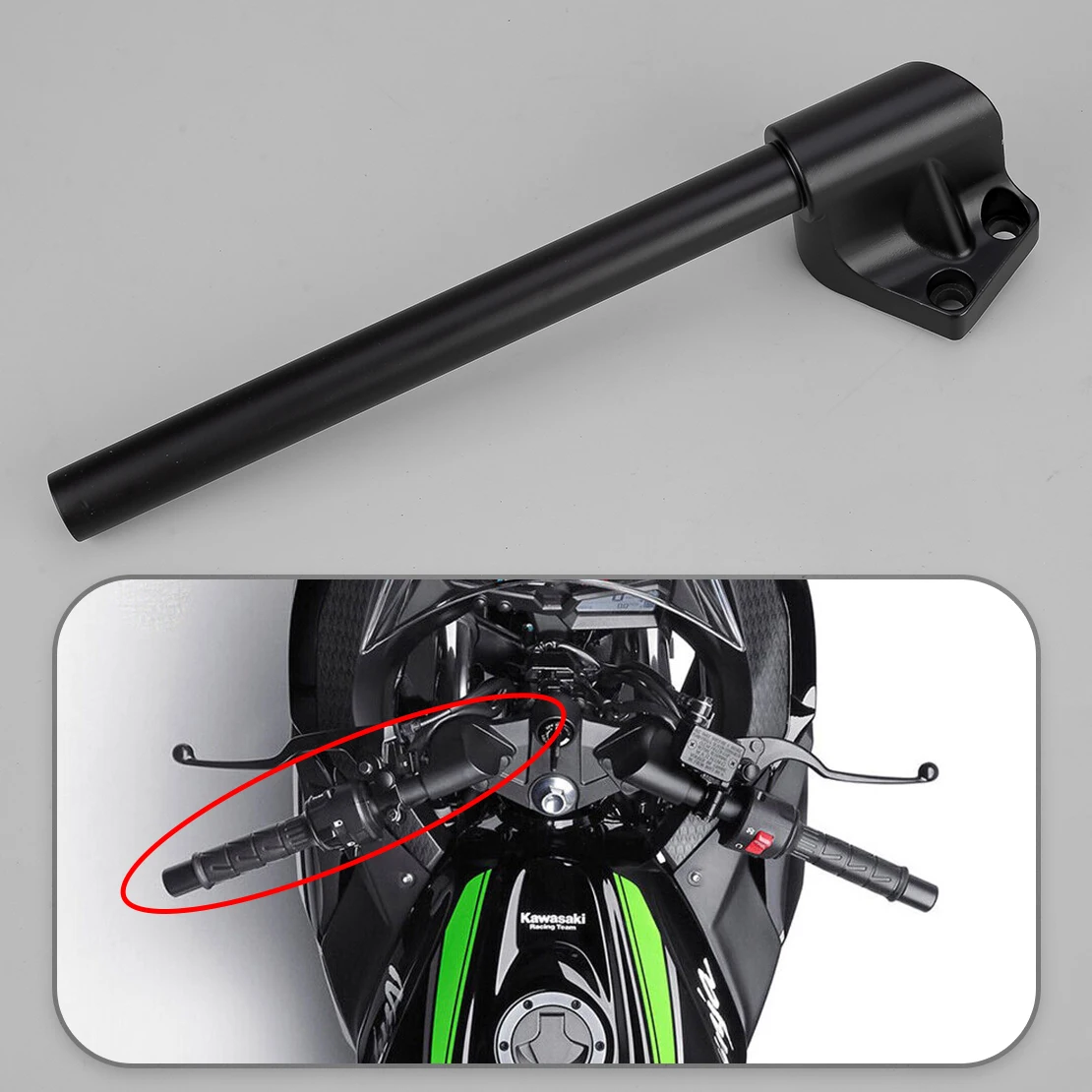 Motorcycle Front Left Handlebar Black Fit for Kawasaki Ninja 300 300R 2013-2016 2017 EX250 250 250R 2008 2009 2010 2011 2012