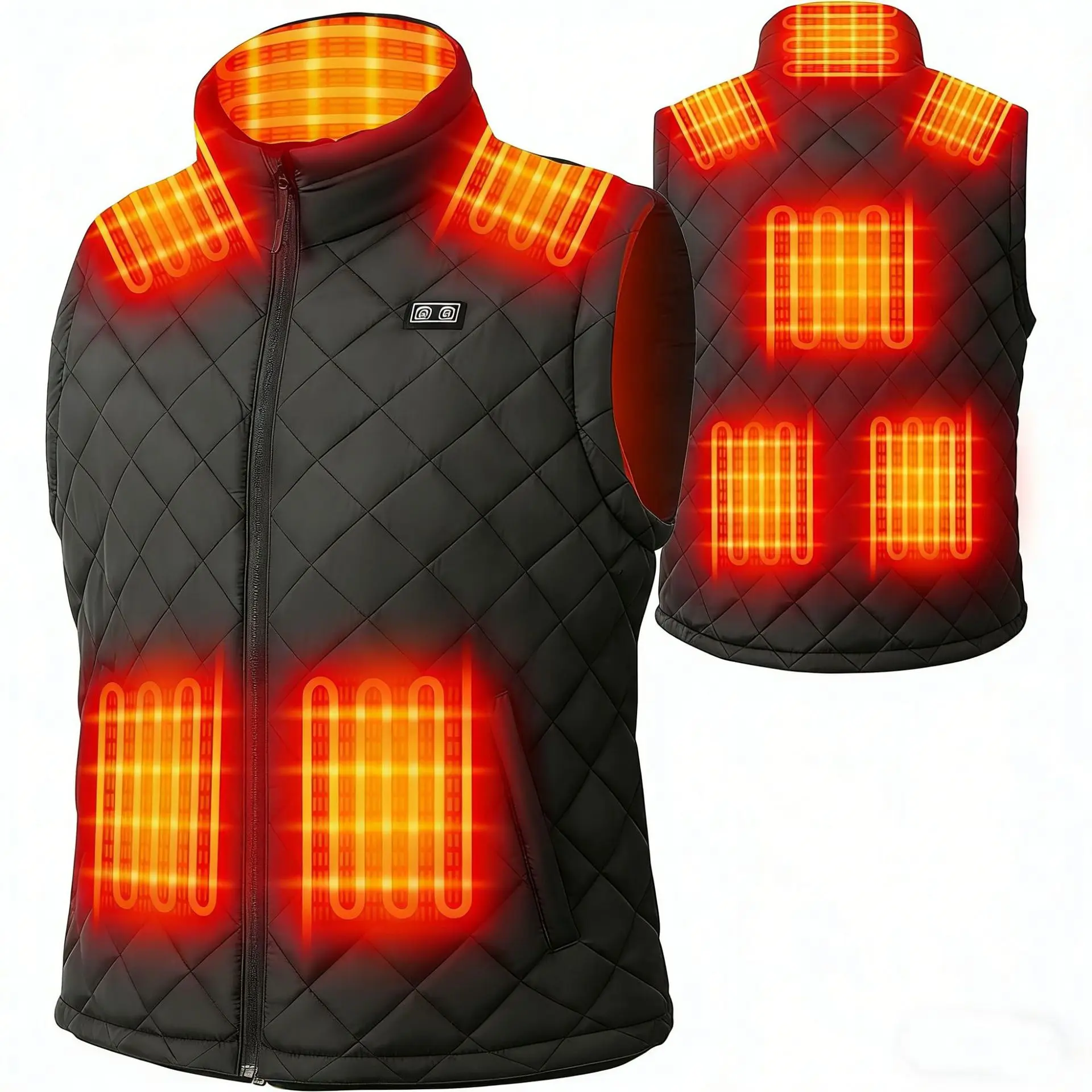 Men Heated Vest winter USB Electric Heating Vest Jacket Clothing Skiing Winter Warm Heated Pad Winter USB interface warm vest