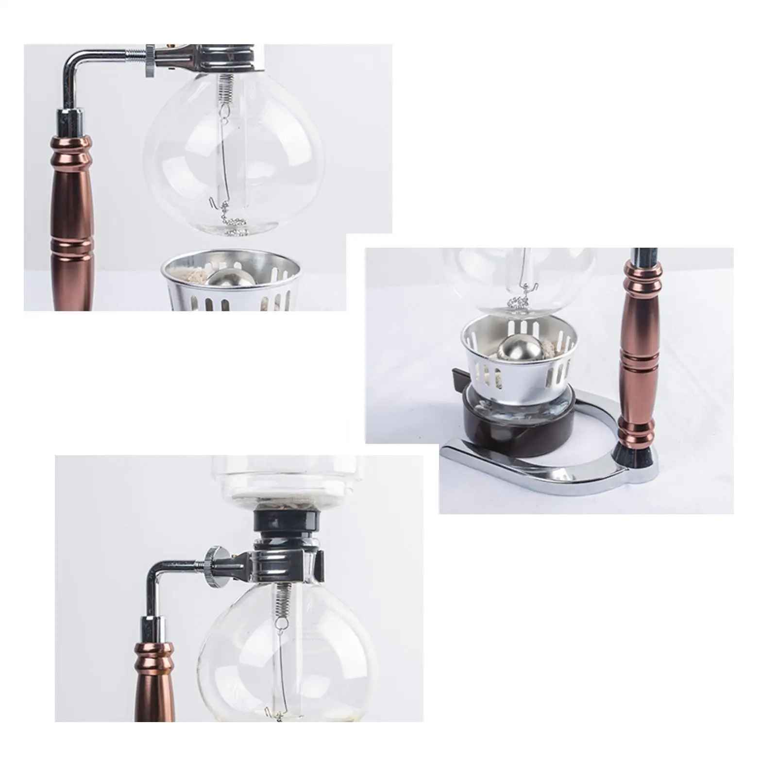 Glass Coffee Siphon Brewer Siphon Pot Coffee Machine for Home Office 360ml