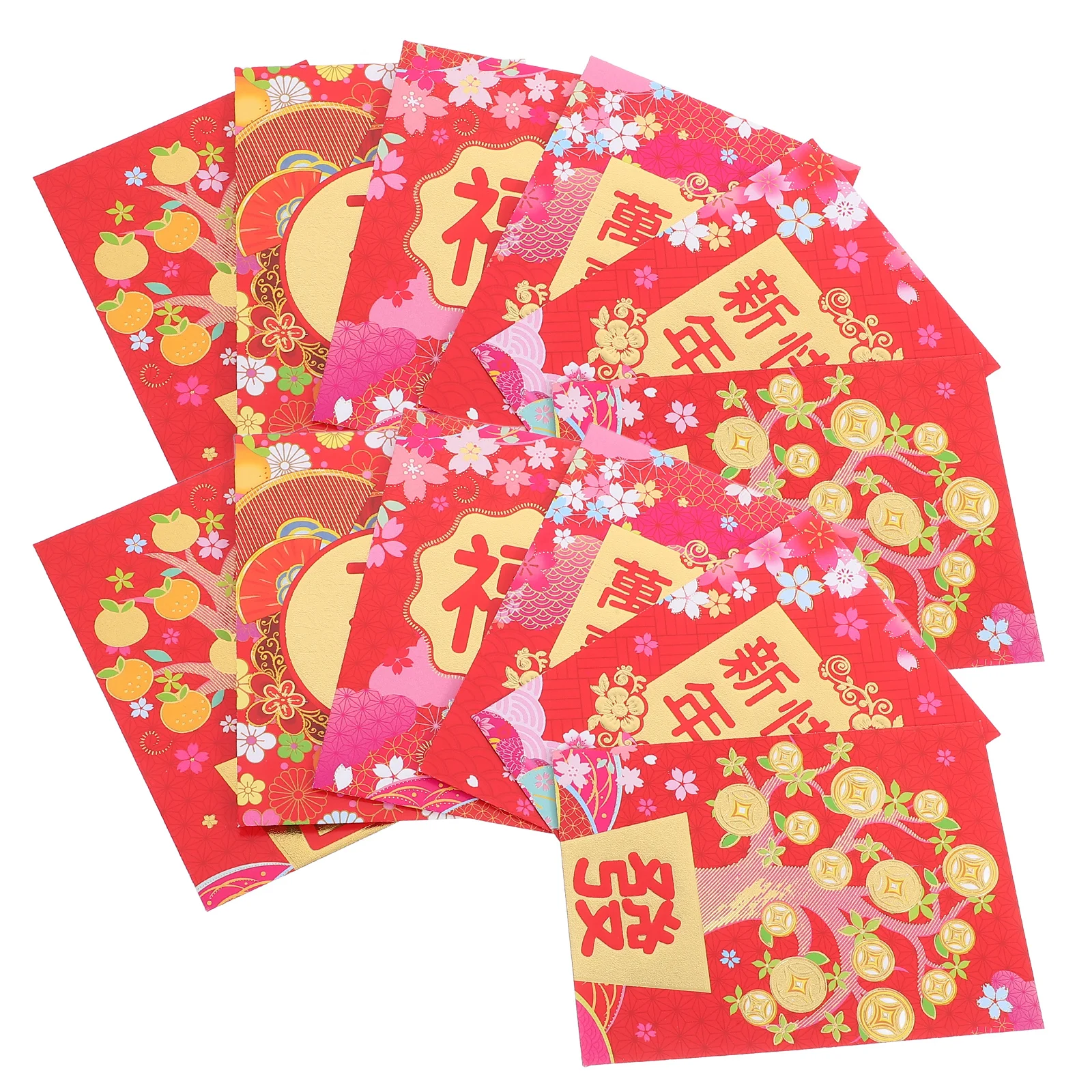 

60 шт., конверт для денег, новогодний конверт, бумажный китайский Новый год, красный китайский конверт для счастливых денег, конверты для денег