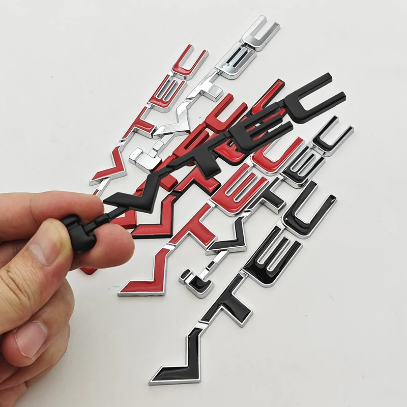 ثلاثية الأبعاد سيارة معدنية رسائل I VTEC شعار الخلفي الجذع الذيل شارة شعار الشارات لهوندا سيفيك أكورد جاز VEZEL اكسسوارات السيارات ملصق