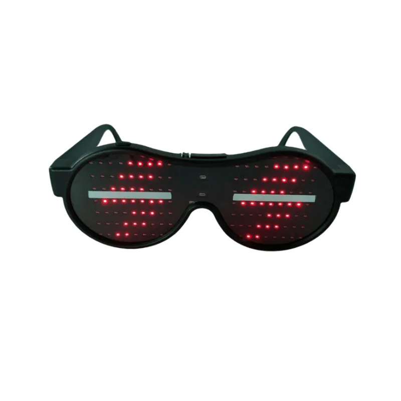 Dynamiczny wyświetlacz Okulary z migawką Halloween Party Okulary przeciwsłoneczne Okulary LED Okulary LED Świecące okulary Przycisk Bateria