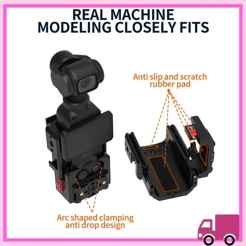 

Compact For DJI OSMO POCKET 3 Protection Frame Aluminum Extend Adapter Quick Release Cold Shoe Mount Housing Shell Accessories
