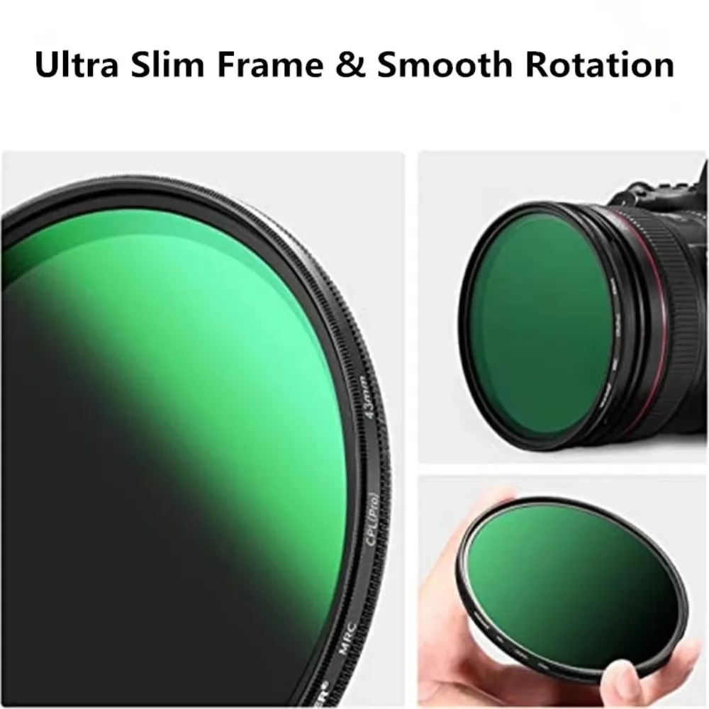 Circular Camera Lens Filter Metal and Resins Multiple sizes Polarizing Filter for FLD single-lens reflex lens Outdoor Shooting