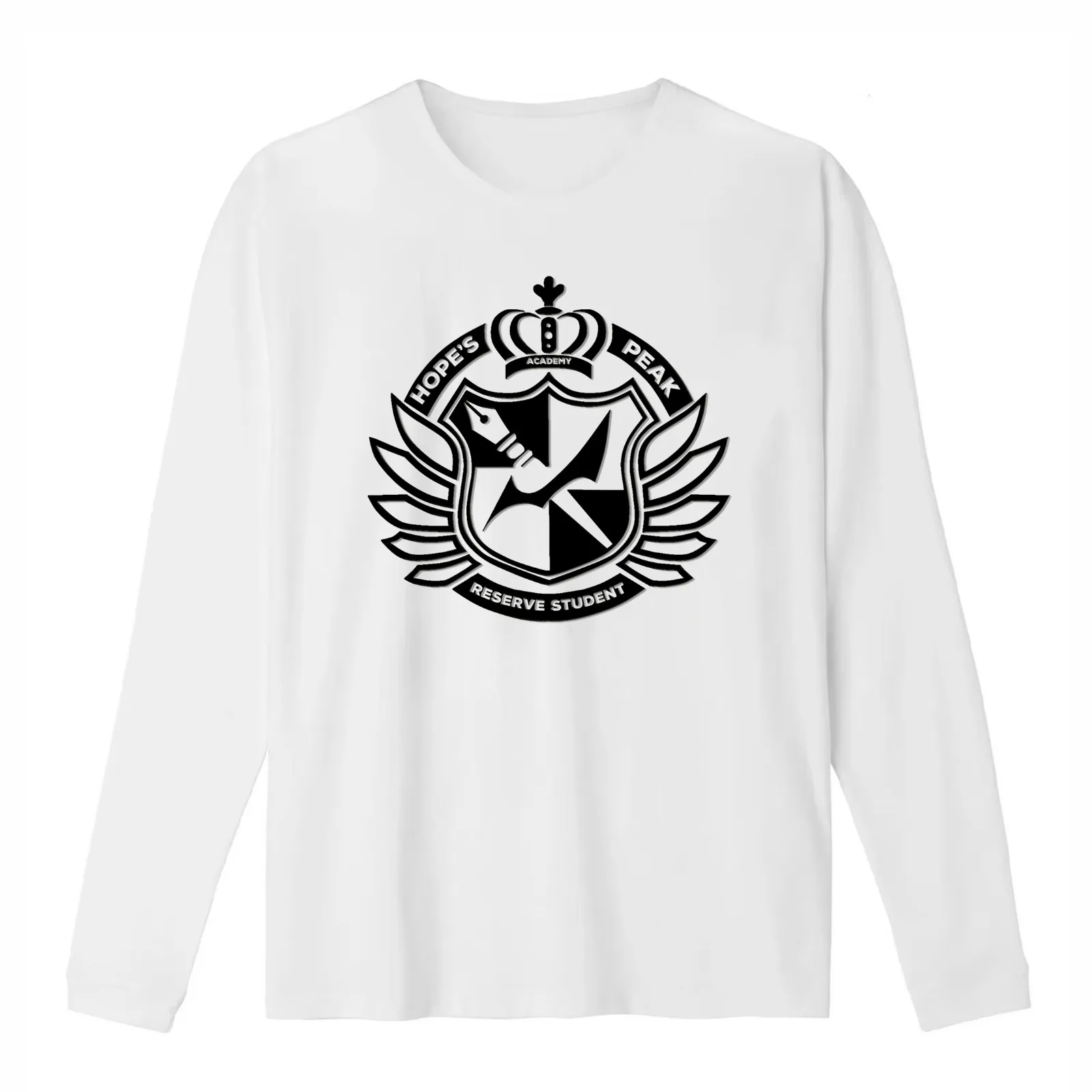 Hope's Peak Reserve Student T-Shirt Summer Casual Cotton Tee Oversized Streetwear Tops Vintage Graphic Print 100% Cotton