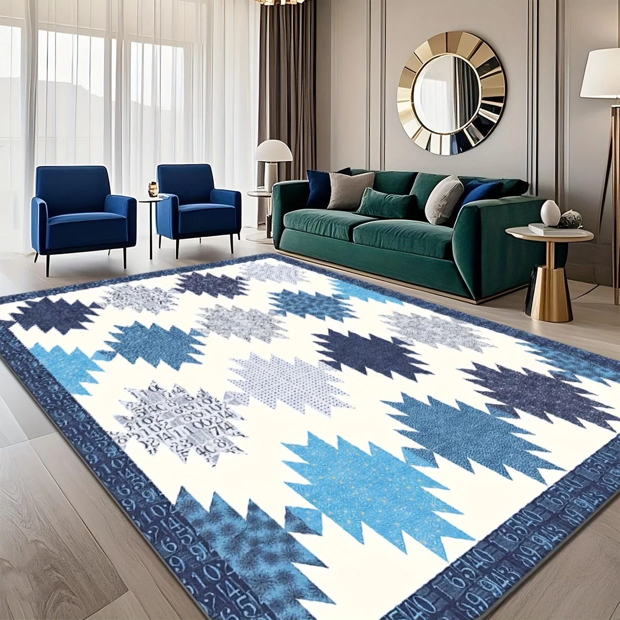 [2D Flat]Retangular Style Area Rug, Comfortable And Beautiful, Versatile Decor Styles, Suitable for Various Settings Such As Living Rooms, Bedrooms, Lobbies, Halls, Festivals, Restaurants, And More. Fashionable Decorative