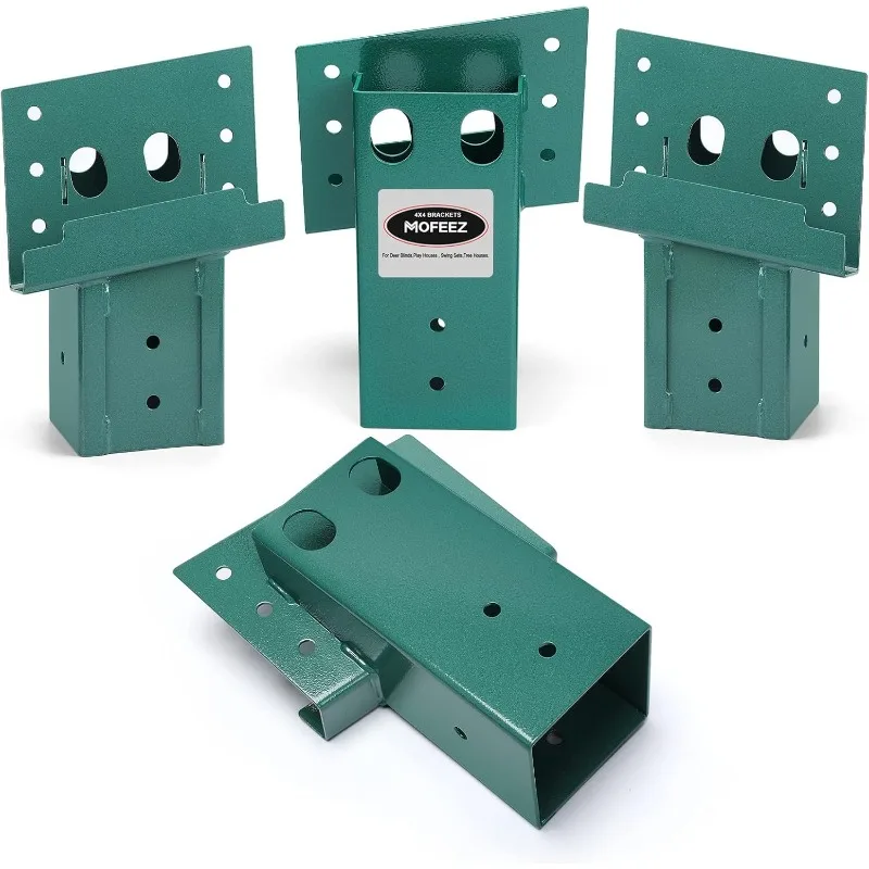 

Compound Angle Brackets for Deer Stand Hunting Blinds Shooting Shack (Green, Set of 4)